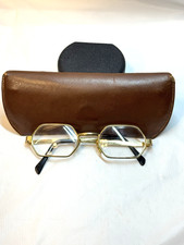 12K Gold Filled Victory Octagon 5 1/4 Eyeglasses With Original Case 1960  s