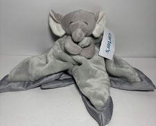 Carters Carter  s Plush Elephant Security Blanket Lovey Gray 2020 New w Tag