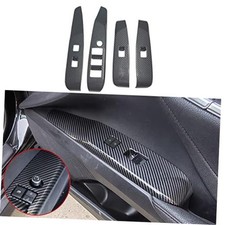 Kolya Interior Door Window Control Window Switch Panel Cover Carbon Fiber Style
