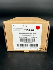 Thermo Nalgene 725-2520 Sterile PES Syringe Filters 0.2µm 25mm Case of 50