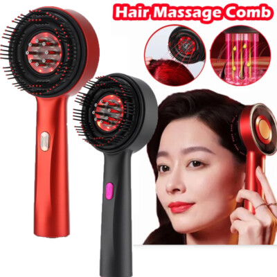 Electric Scalp Massage Comb, Red Light Therapy Brush Hair Growth Massager Comb