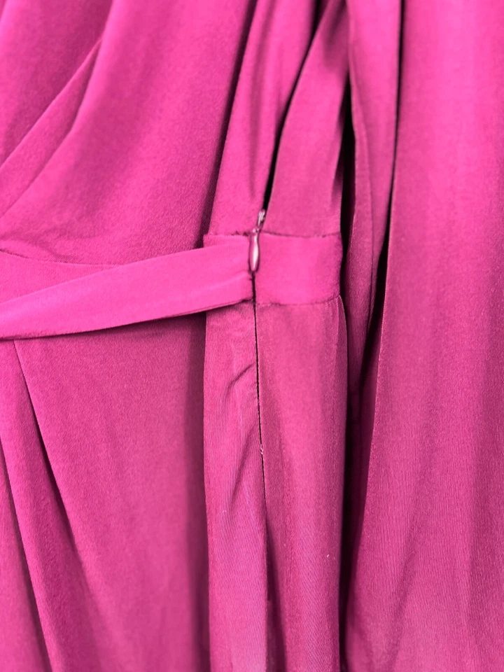 London Times женщин размер 14 Вт vWine v-образным вырезом галстук талии платье - Изображение 2 из 4