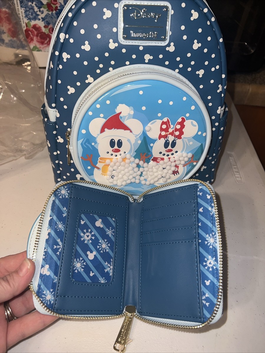 Loungefly Disney Mickey & Minnie Snow Globe Mini Backpack  display picture 1