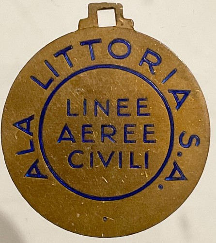 ROMA ALA LITTORIA S.A.LINEE AEREE CIVILI MED. PUBBLICITARIA AVIAZIONE VENTENNIO - Picture 2 of 6