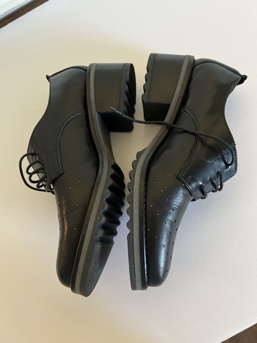 Hispanitas Low Heel Oxford Made in Spain Black Mod HI63976 LONDON Sz 37 US 7 - Picture 5 of 14