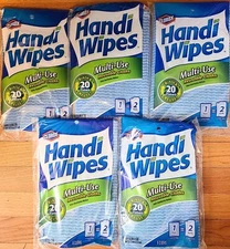 Handi Wipes Reusable Multi Use 30 Cloths. 5 Packs Sealed X 6ea NOS 2009 USA