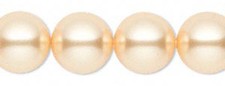 6 Gold Swarovski Crystal 5810 Round Pearl Beads 12MM