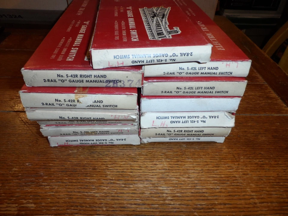 KUSAN/KMT VTG. O GAUGE RARE HTF EMPTY BOX LOT L/R HAND SWITCHES (BOXES ONLY) - Image 3 of 3