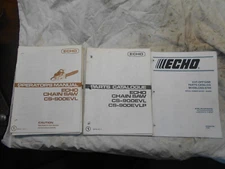 Echo Chainsaw Original 900 750 660 550 500 452 330 302 EVL VLP Manual Parts List