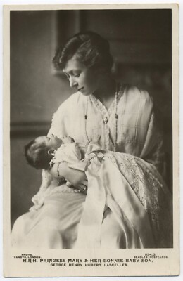 H.R.H. Prinzessin Mary & ihr Bonny Sohn Echtfoto Royalty Postkarte G15