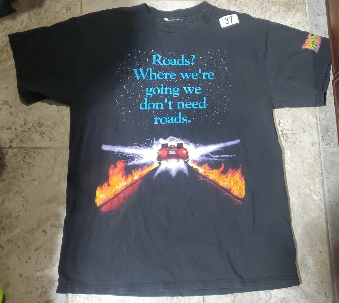 RARE Vintage 90s Back To The Future Roads Movie Promo Shirt RARE Vintage 90s Back To The Future Roads Movie Promo Shirt
