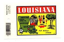Lot of 12 Louisiana Old World Charm Luggage Decals Stickers - New - Free S&H