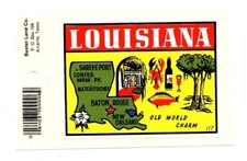 Lot of 12 Louisiana Old World Charm Luggage Decals Stickers - New - Free S&H