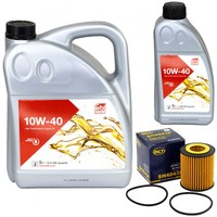 MotoröL Set Febi 10W-40 6 Liter + ÖLfilter SH 4043 P FüR Mazda 6 3 CX-7 2.3 MPS