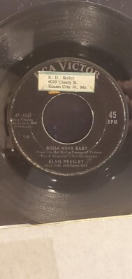 ELVIS PRESLEY 7'' 45 RPM ''Bossa Nova Baby'' & ''Witchcraft'' G condition