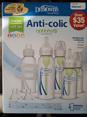 Dr. Brown's Anti-Colic Options+ Baby Bottle Essentials & Sippy Spout Gift Set -