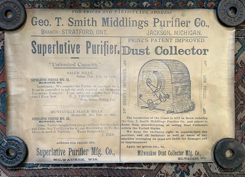 c1890 Middlings Superlative Purifier Milwaukee Wis Flour Mills Advertising Sign - Picture 4 of 7