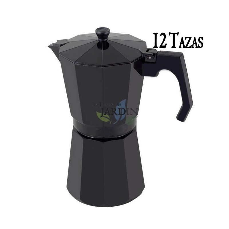 Cafetera Aluminio Negro De Inducción 12 Tazas En Oferta Cafetera Aluminio Negro De Inducción 12 Tazas