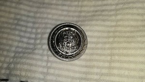 US Navy Eagle Anchor Crown Silver Tone Button Militaria 
