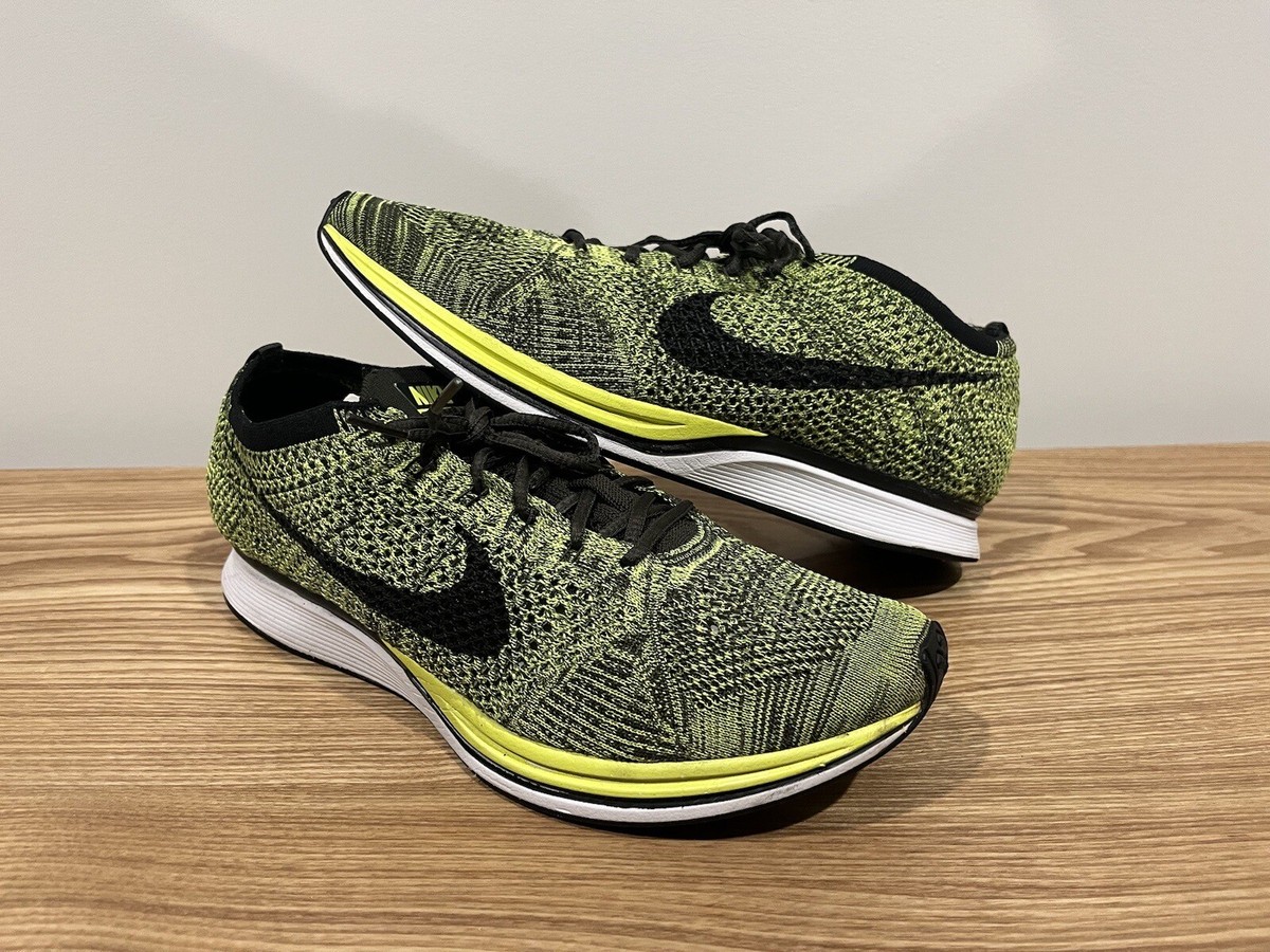 Nike Flyknit Racer Mens Size 10.5 Green Volt Running Nike Flyknit Racer Mens Size 10.5 Green Volt Running