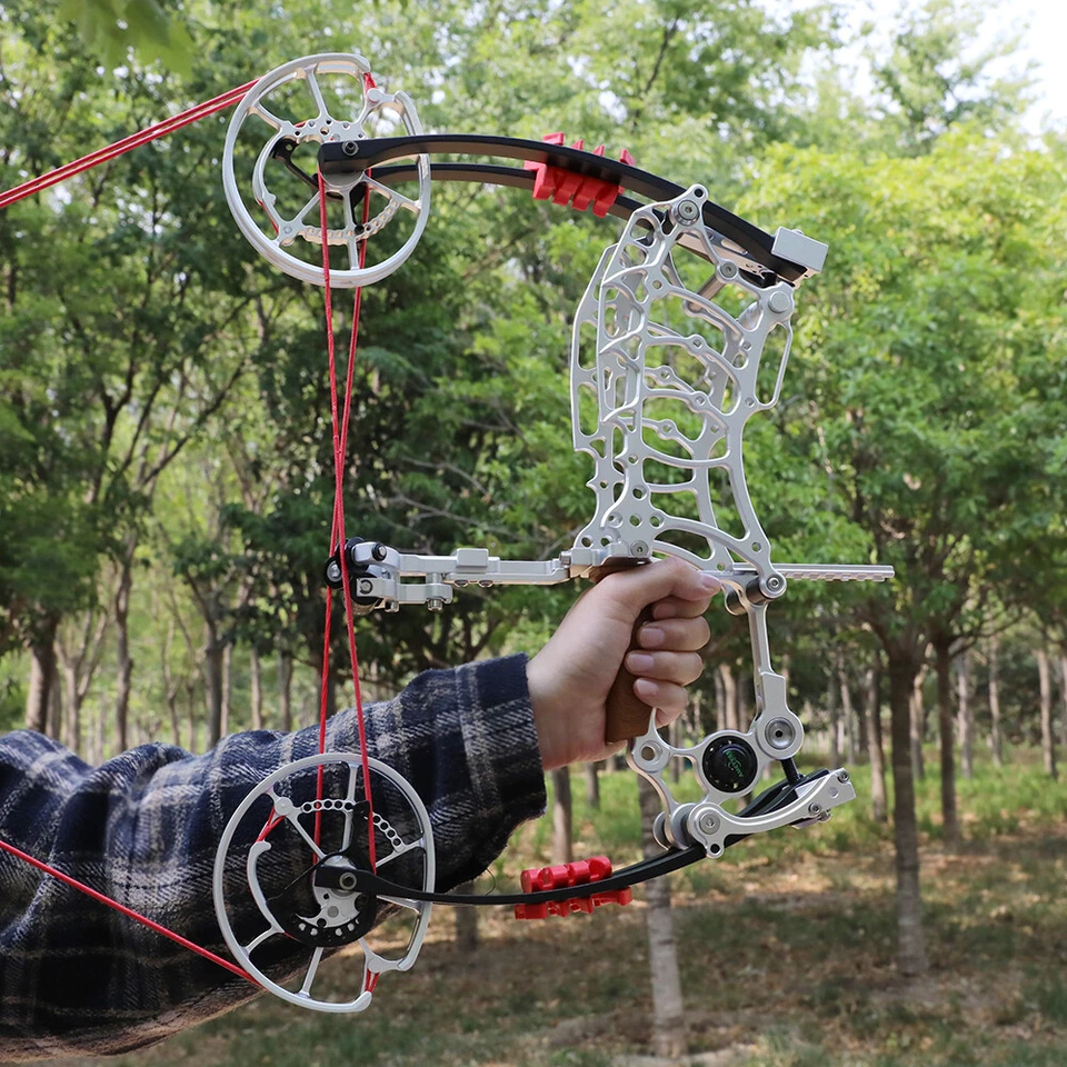 Dual-use Compound Bow 30-70lbs Aviation Aluminum Bow Hunting Shooting Archery - Image 3 of 4