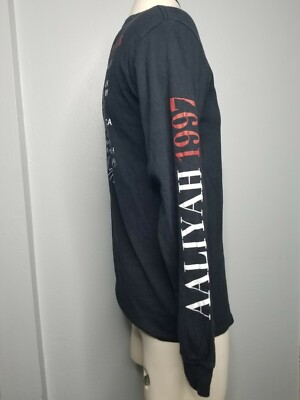 Mens M Aaliyah Share My World Tour Long Sleeve T Shirt 1997