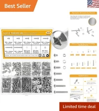 Deluxe 565-Piece M3 Machine Screws & Washers - Organized Storage Box Included