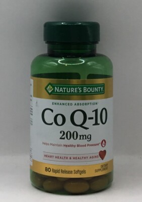 Nature s Bounty CoQ-10 200mg Blood Pressure 80ct Exp 6/28 ''IMPERFECT BX''