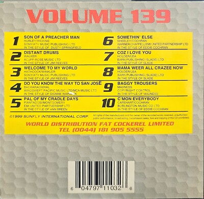 SF139           SUNFLY KARAOKE CDG VERY RARE, NOT SOLD IN THE USA  LOT UK