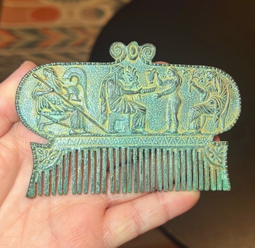 Ancient Roman Empire Etruscan Bronze Hair Comb Reproduction Vanity ...