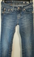 Girls Miss Me Skinny Jeans Fleur De Lis Designer Stylish Size 12 JK564652 EUC