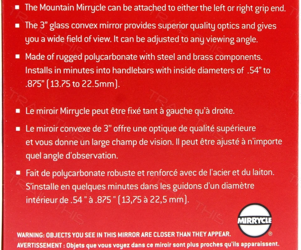 Paquete de dos (2) espejos retrovisores de montaña para bicicleta de montaña híbrida de cercanías (1 par) Foto 3 de 3