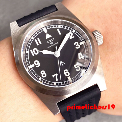 Tandorio 38mm Men Automatic Dive Watch AR Sapphire NH35 PT5000 Lume 20bar Rubber