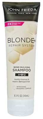 John Frieda Blonder+ Repair System Shampoo Gently Cleanse Repair Damaged Hair 2X