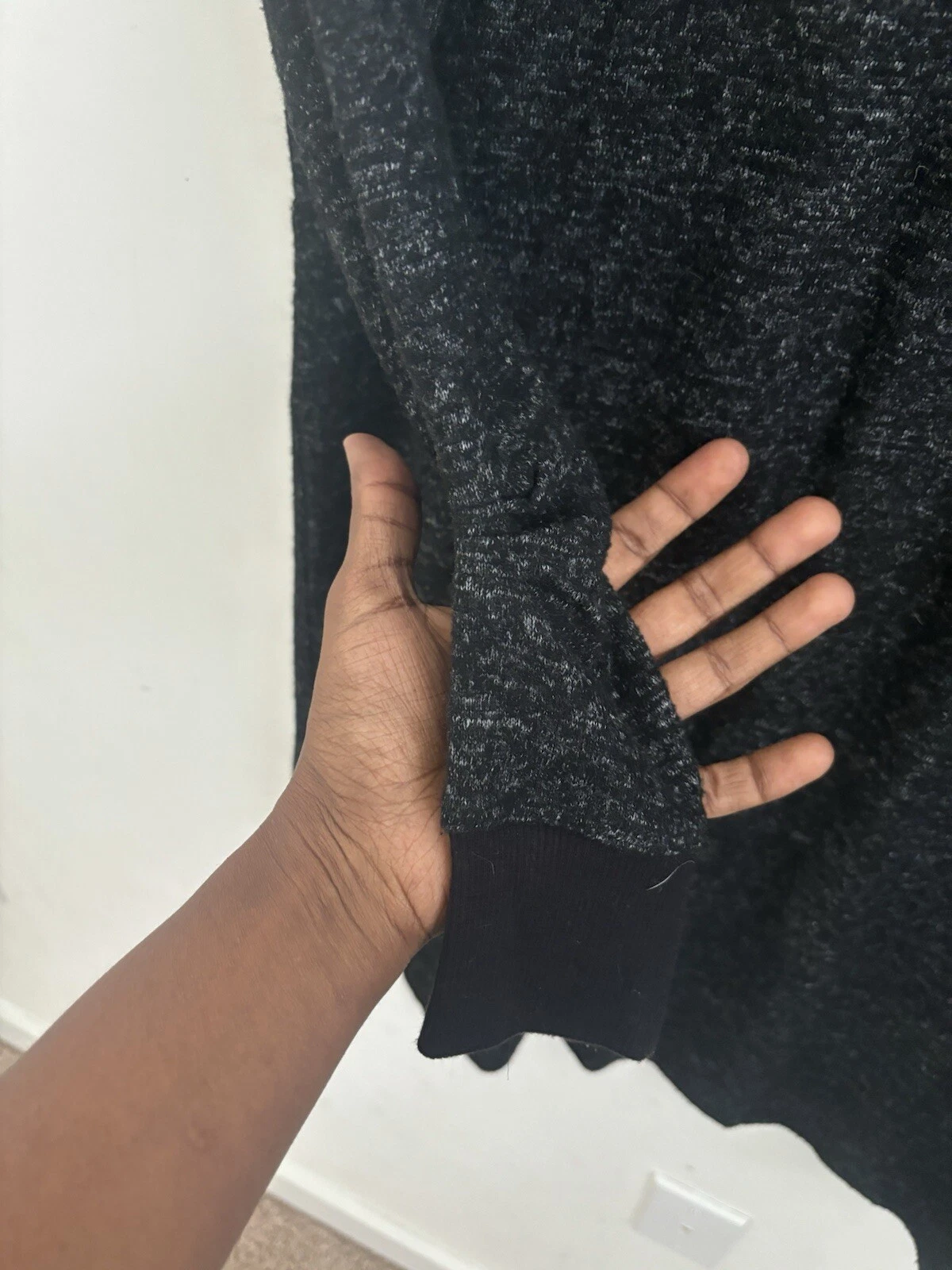 VETEMENTS CABI Maglione Vestito Lungo Maniche Increspate Pullover Morbido Elasticizzato Carriera Ufficio #3829