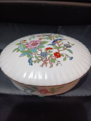 Aynsley Pembroke Oval Bowl With Scalloped Gilded Lid New, No Box