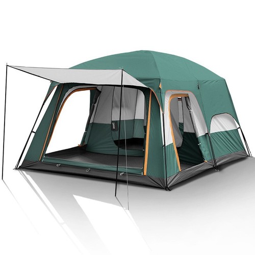 Outdoor Double Layers Large Space 3 Seasons Waterproof Camping Two Rooms Tent - Picture 3 of 6