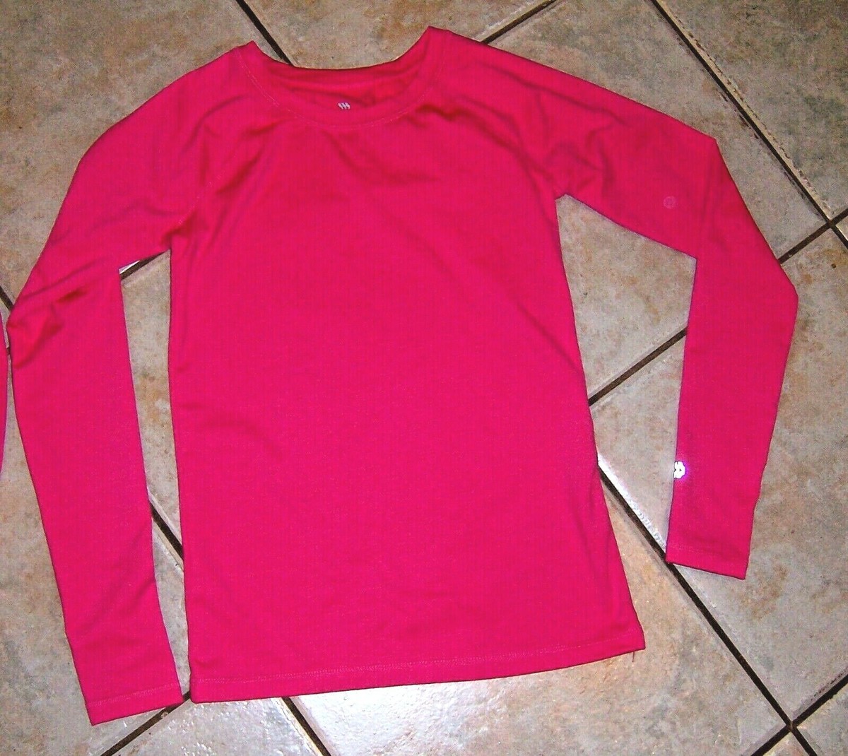 ALL IN MOTION Girls' HOT PINK SZ L (10-12) Thermal Underwear Set