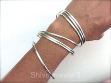 7 Set of Half Round bangles 925 Sterling Silver Jewelry west indian bangles