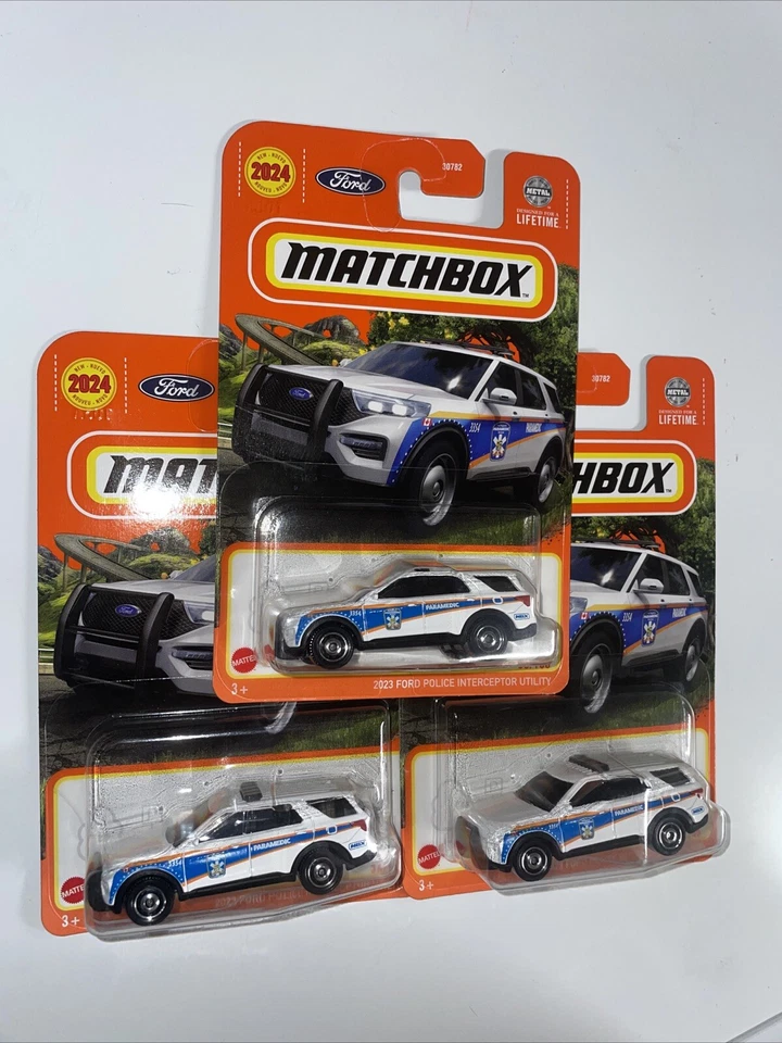 Matchbox 2023 Ford Police Interceptor Utility Lot 3 - Image 2 of 4