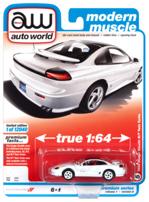 2021 AUTO WORLD 1:64 *PREMIUM 1A* White 1992 Dodge STEALTH R/T