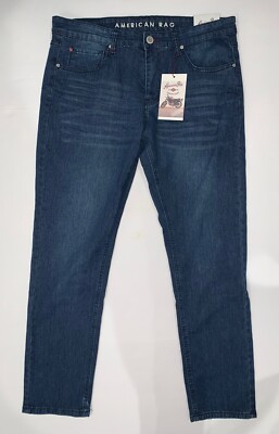 American Rag Mens 34x30 Jeans Denim Slim Fit Stretch Mens Clarke AR23S-01SL NEW
