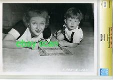 CELESTE HOLM & Son, DANIEL DUNNING Vintage Original Photo Savings Bond PORTRAIT
