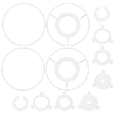 2er Set Lampenschirmringe 3,9'' mit E27 auf E14/E26 Adapter für Spider Fitter