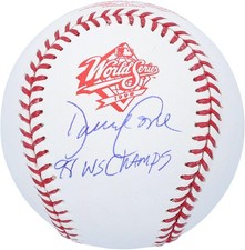 David Cone Yankees Signed 1998 World Series Logo Baseball w/