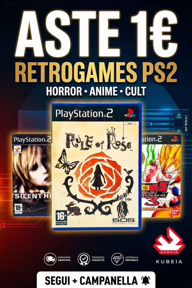Aste da 1€ PS2 Playstation 2 RETROGAMES | Originali & Testati