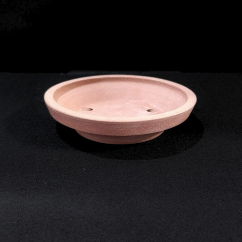 Tokoname Bonsai Pot Round 14.7cm 5.8in 1970s Vintage Japan Unglazed Fine Clay