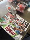 Bernie Kosar Autographed Cleveland Browns Mini Helmet & Football Poster Included