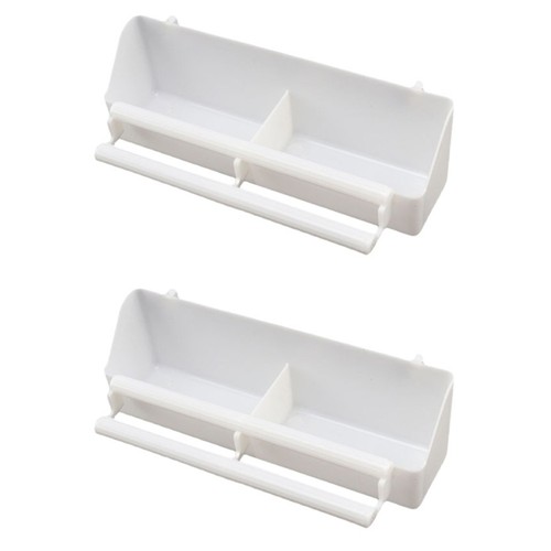 Set of 2 Plastic Feeder Bird Water Dispenser Design Transparent Feeders