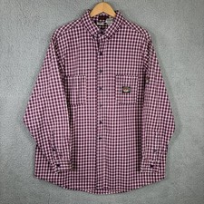 Rasco FR Shirt Mens XXL Red Gingham Plaid Flame Resistant Button Down HRC 2